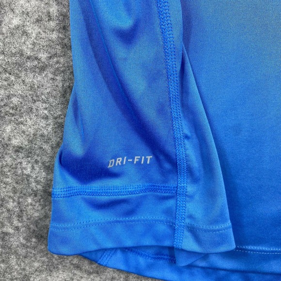 Nike Miler Womens Shirt Medium Activewear Dri Fit Blue Lightweight Short Sleeve - Picture 10 of 10